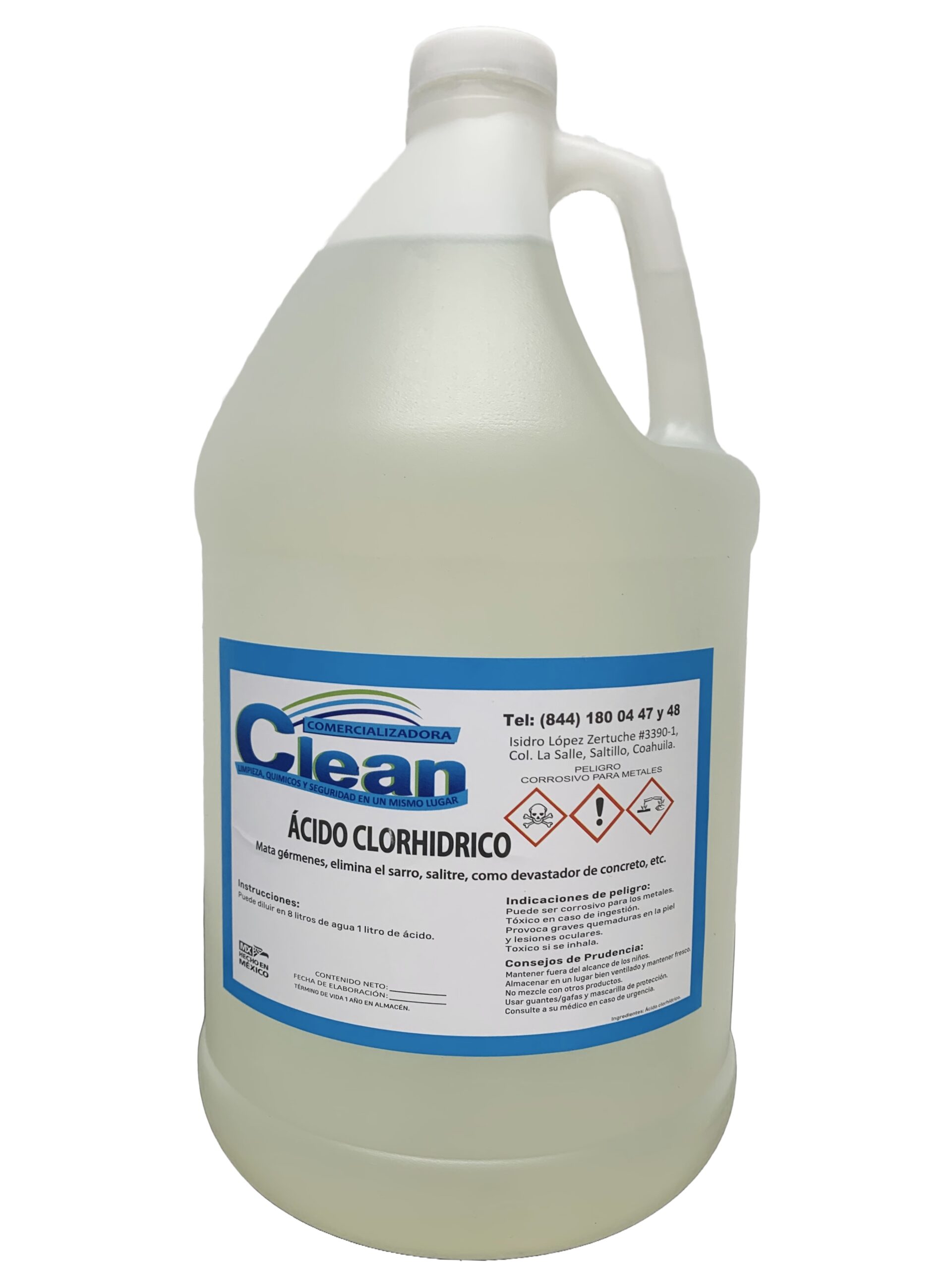 ACIDO CLORHIDRICO  Comercializadora clean - productos de limpieza -  productos de seguridad industrial - producto para alberca