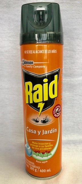 INSECTICIDA RAID CASA Y JARDIN 400ML.