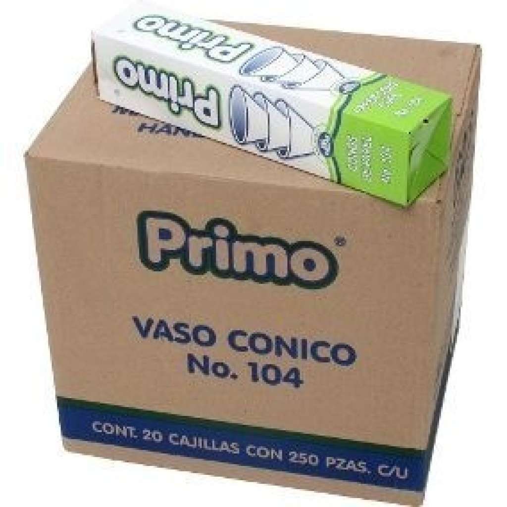 VASO CÓNICO PAPEL 250 N°104 MARCA VENUS O PRIMO PZAS.