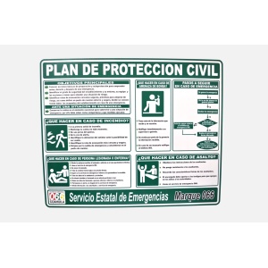 PLAN DE PROTECCION CIVIL SEÑALAMIENTO EN PVC DE 30 X 40